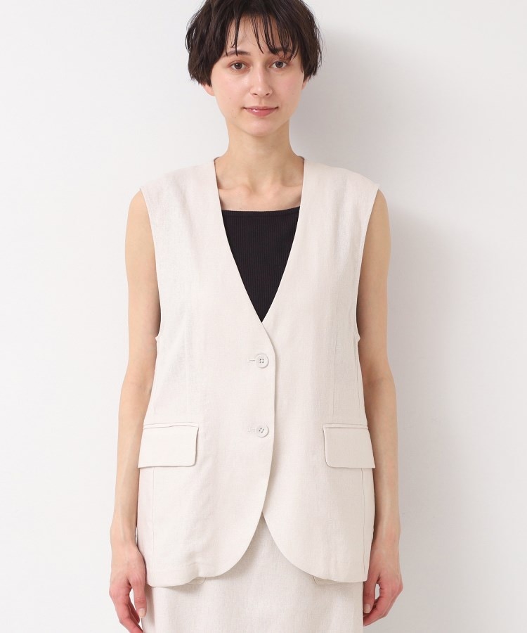 デッサン(レディース)(Dessin(Ladies))の【セットアップ可能・洗える】ボタン付きジレ13