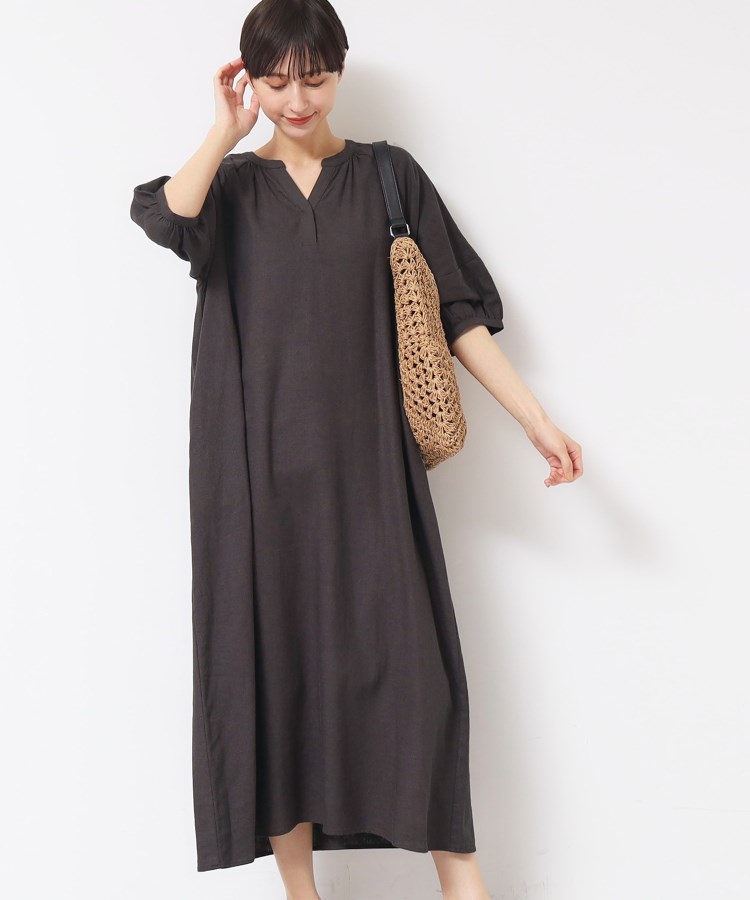 デッサン(レディース)(Dessin(Ladies))の【洗える】パフスリーブAラインワンピース（S～L）5