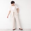 デッサン(レディース)(Dessin(Ladies))の【セットアップ可能・ウエストゴム・洗える】リネンブレンドポケット付パンツ（S～L）3
