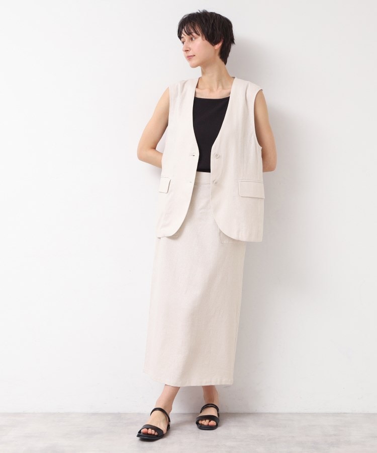 デッサン(レディース)(Dessin(Ladies))の【セットアップ可能・洗える】パッチポケット付ストレートスカート2