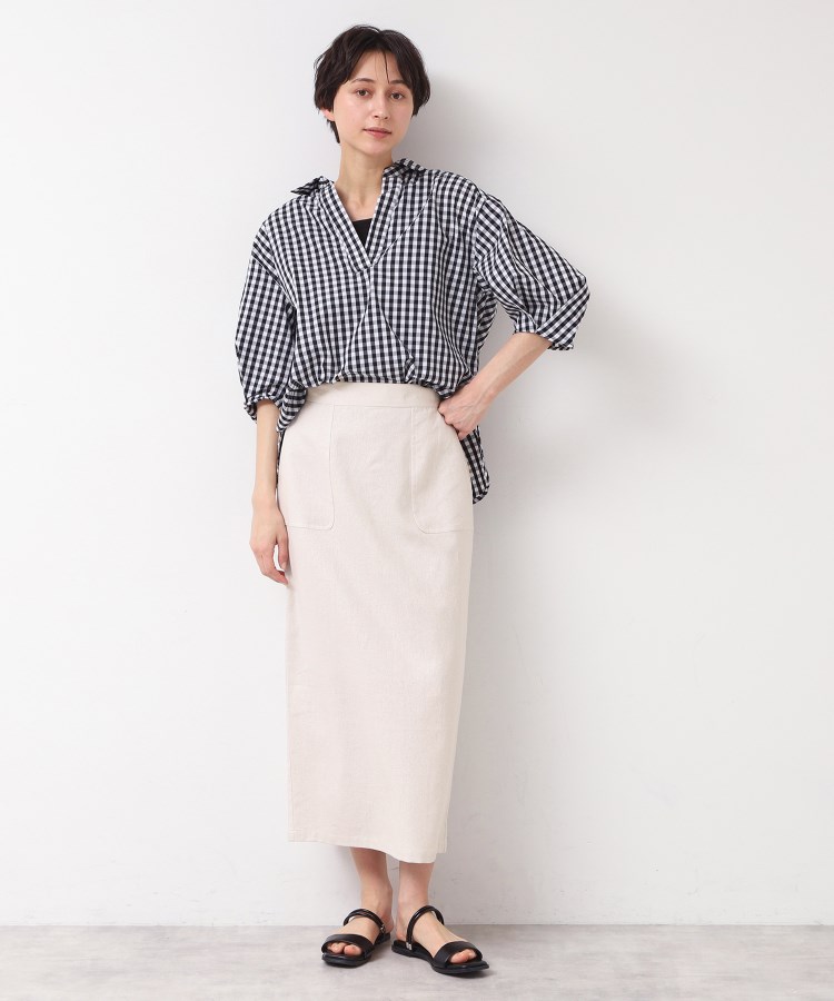 デッサン(レディース)(Dessin(Ladies))の【セットアップ可能・洗える】パッチポケット付ストレートスカート3