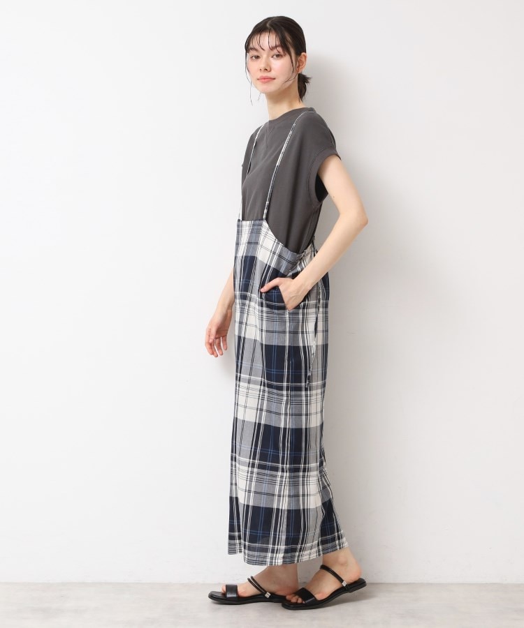 デッサン(レディース)(Dessin(Ladies))の【洗える】肩紐付きチェックスカート2