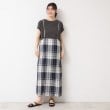 デッサン(レディース)(Dessin(Ladies))の【洗える】肩紐付きチェックスカート1