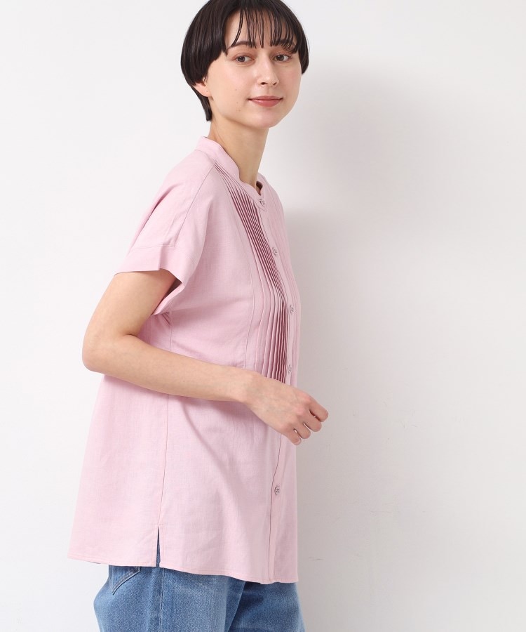 デッサン(レディース)(Dessin(Ladies))の【洗える】ピンタック入りバンドカラーブラウス（S～L）10