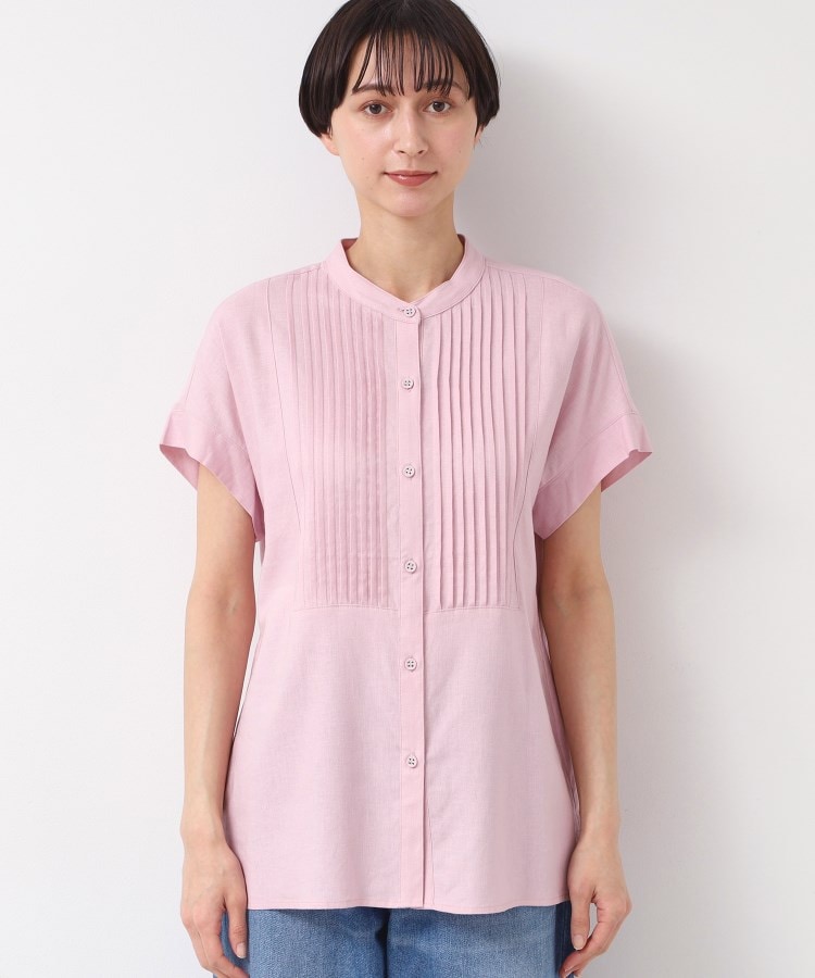 デッサン(レディース)(Dessin(Ladies))の【洗える】ピンタック入りバンドカラーブラウス（S～L）13