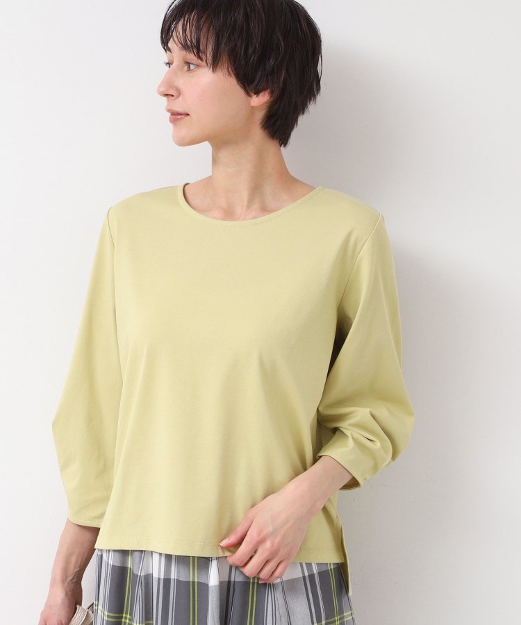 デッサン(レディース)(Dessin(Ladies))の【接触冷感・UV・洗える】袖ニュアンスカットソー ライトイエロー(030)