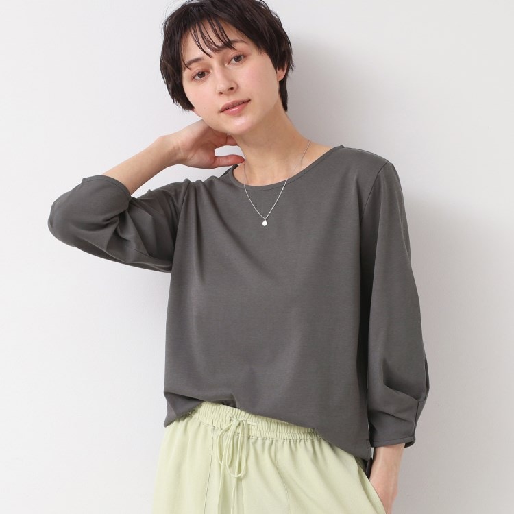 デッサン(レディース)(Dessin(Ladies))の【接触冷感・UV・洗える】袖ニュアンスカットソー カットソー