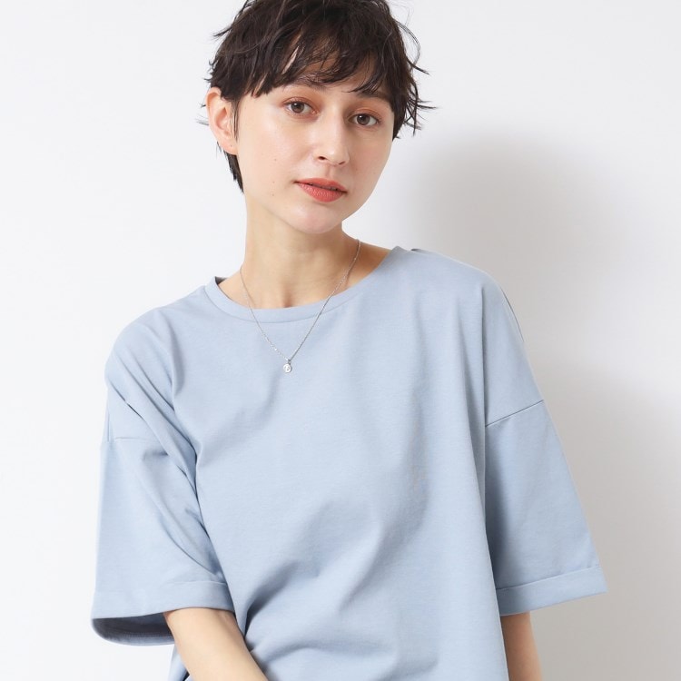デッサン(レディース)(Dessin(Ladies))の【二の腕カバー・接触冷感】ロールアップスリーブTシャツ（XS～L） Ｔシャツ