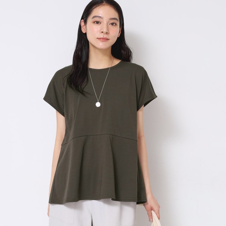 デッサン(レディース)(Dessin(Ladies))の【接触冷感/UV/洗える】ペプラムチュニックカットソー（XS～L） カットソー