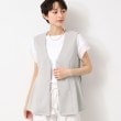 デッサン(レディース)(Dessin(Ladies))の【洗える】ソフトペプラムベスト ライトグレー(011)
