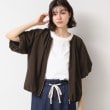 デッサン(レディース)(Dessin(Ladies))の【洗える】ドローコード付きバルーン袖ブルゾン ブラウン(045)