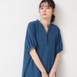 デッサン(レディース)(Dessin(Ladies))の【二の腕カバー・洗える】パフスリーブAラインフレアーワンピース ブルー(092)