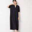 デッサン(レディース)(Dessin(Ladies))の【二の腕カバー・洗える】パフスリーブAラインフレアーワンピース ネイビー(094)