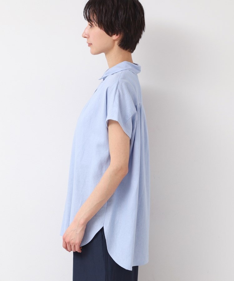 デッサン(レディース)(Dessin(Ladies))の【洗える】シャツカラーフレンチスリーブブラウス（XS～L）14