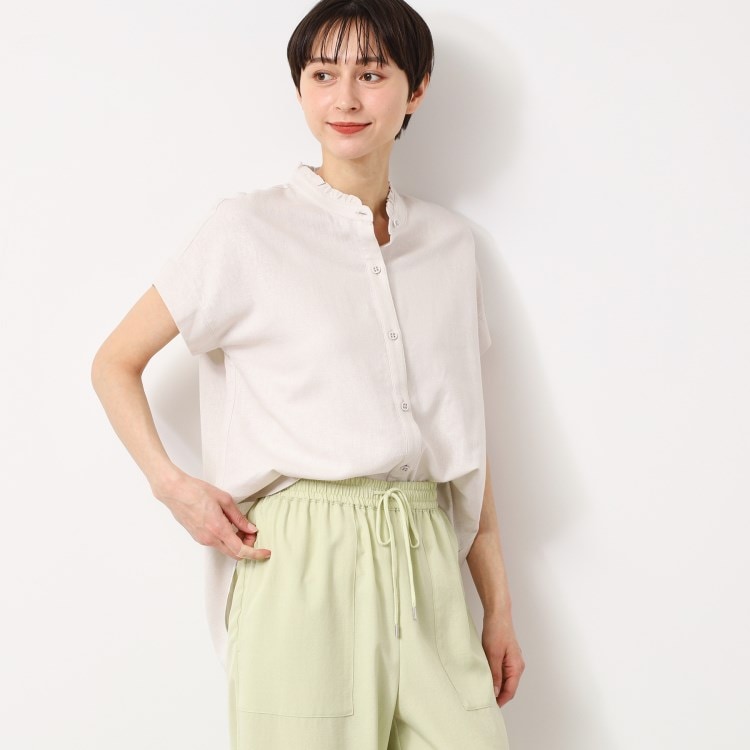デッサン(レディース)(Dessin(Ladies))の【洗える】フリルネックシャツ（XS～L） シャツ・ブラウス
