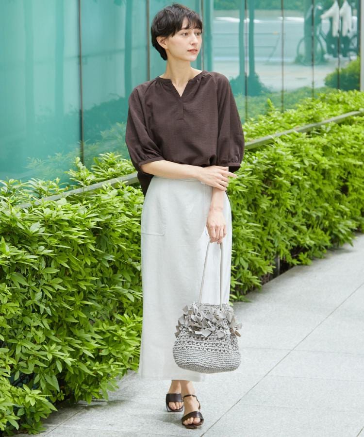 デッサン(レディース)(Dessin(Ladies))の【洗える】スキッパ―五分袖ブラウス（XS～L）13