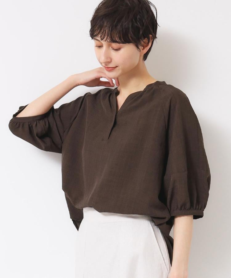 デッサン(レディース)(Dessin(Ladies))の【洗える】スキッパ―五分袖ブラウス（XS～L）5