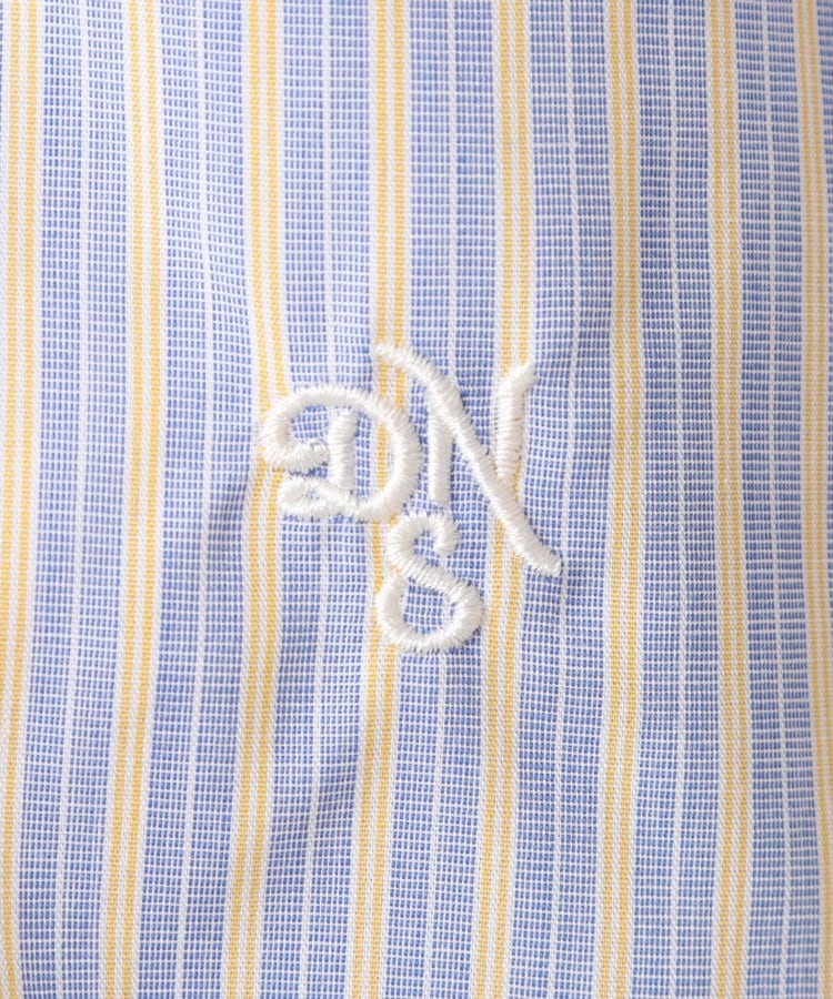 デッサン(レディース)(Dessin(Ladies))の【洗える】ロゴ刺繍入りストライプオーバーシャツ8