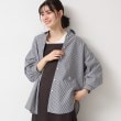 デッサン(レディース)(Dessin(Ladies))の【洗える】ロゴ刺繍入りストライプオーバーシャツ2