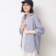 デッサン(レディース)(Dessin(Ladies))の【洗える】ロゴ刺繍入りストライプオーバーシャツ10
