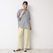 デッサン(レディース)(Dessin(Ladies))の【洗える】ロゴ刺繍入りストライプオーバーシャツ15