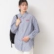 デッサン(レディース)(Dessin(Ladies))の【洗える】ロゴ刺繍入りストライプオーバーシャツ18
