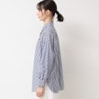 デッサン(レディース)(Dessin(Ladies))の【洗える】ロゴ刺繍入りストライプオーバーシャツ22