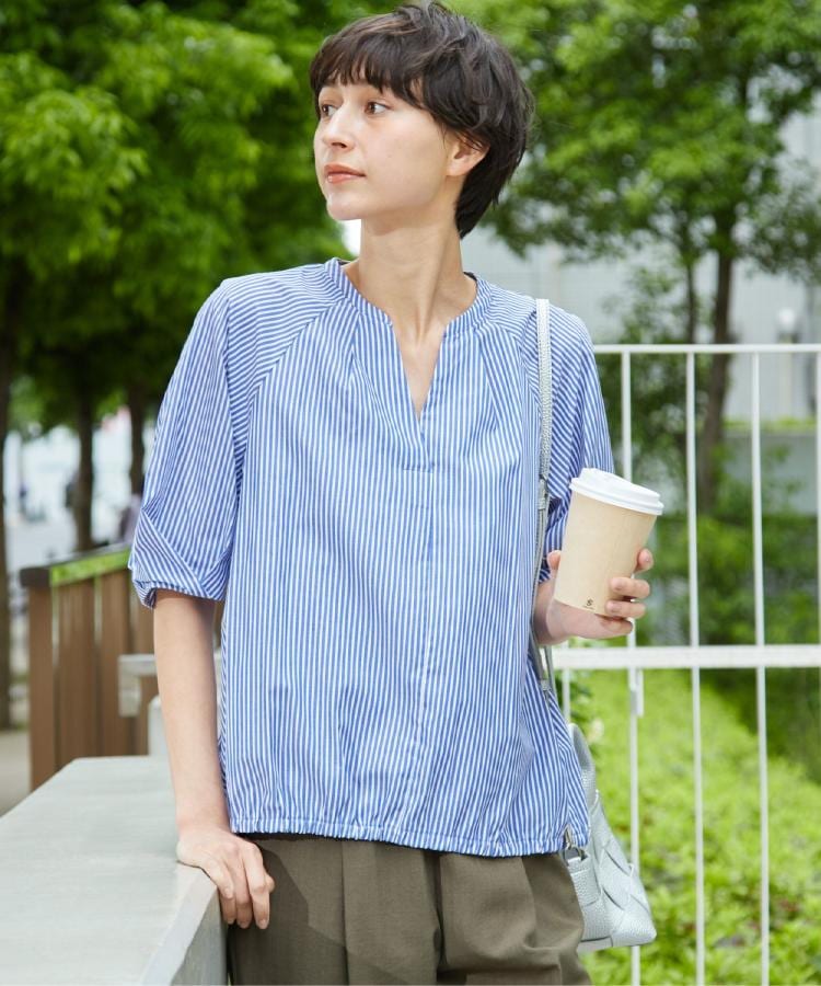 デッサン(レディース)(Dessin(Ladies))の【洗える・4サイズ展開】パフスリーブ五分袖ブラウス（XS～L）13