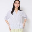デッサン(レディース)(Dessin(Ladies))の【洗える・4サイズ展開】パフスリーブ五分袖ブラウス（XS～L） ホワイト(301)