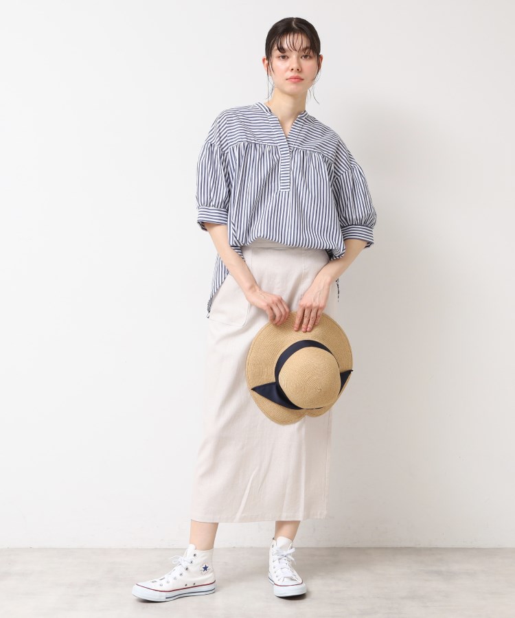 デッサン(レディース)(Dessin(Ladies))の【洗える・4サイズ展開】フロントスリット五分袖ブラウス（XS～L）7