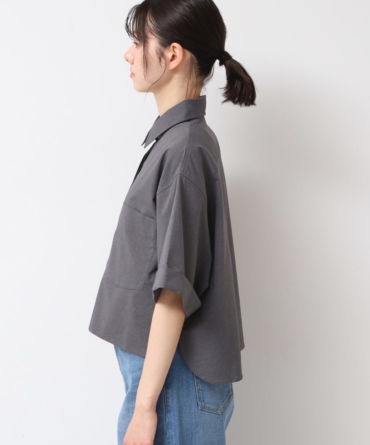 デッサン(レディース)(Dessin(Ladies))の【撥水・セットアップ可能・洗える】ナイロンクロップド丈シャツ14