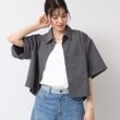 デッサン(レディース)(Dessin(Ladies))の【撥水・セットアップ可能・洗える】ナイロンクロップド丈シャツ9