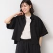 デッサン(レディース)(Dessin(Ladies))の【撥水・セットアップ可能・洗える】ナイロンクロップド丈シャツ2