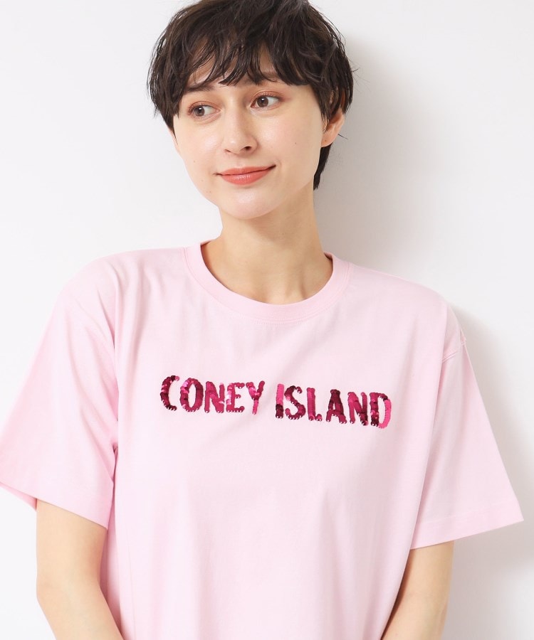 デッサン(レディース)(Dessin(Ladies))の【洗える】スパンコールロゴTシャツ（XS～L） ピンク(071)
