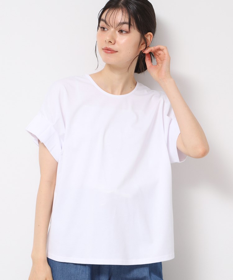 デッサン(レディース)(Dessin(Ladies))の【洗える】袖タックデザインカットソー1