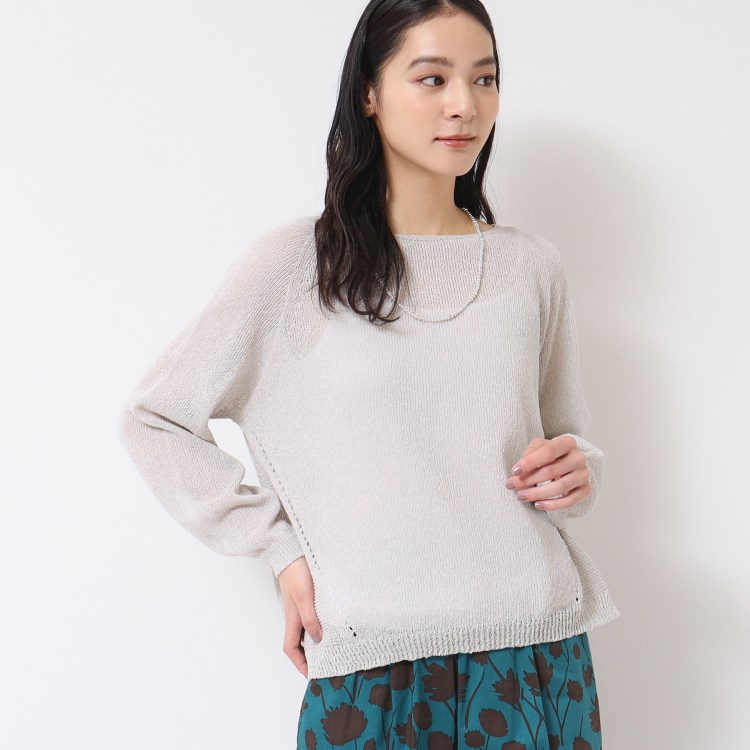 デッサン(レディース)(Dessin(Ladies))の【日本製・洗える】ホールガーメントシアーニット ニット/セーター
