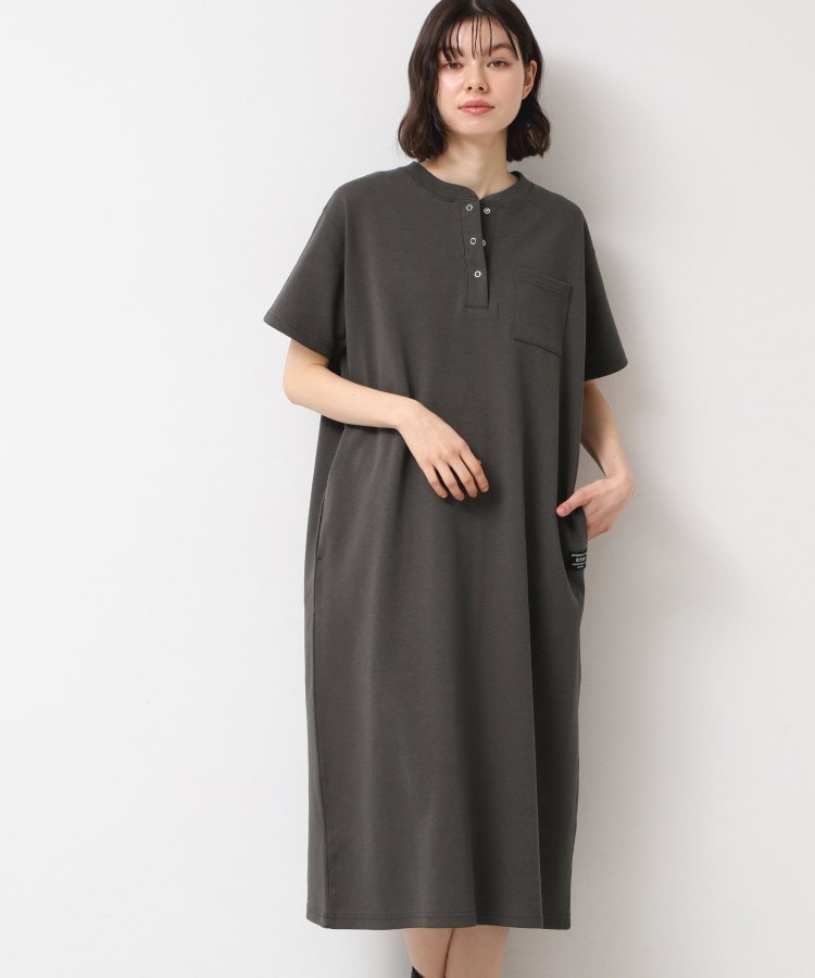 デッサン(レディース)(Dessin(Ladies))の【洗える】ヘンリーネックジャージワンピース6