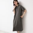 デッサン(レディース)(Dessin(Ladies))の【洗える】ヘンリーネックジャージワンピース チャコールグレー(014)
