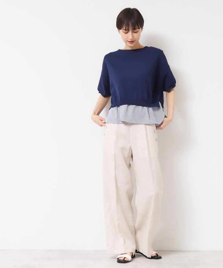 デッサン(レディース)(Dessin(Ladies))の【洗える】シャツレイヤード風五分袖ニット7