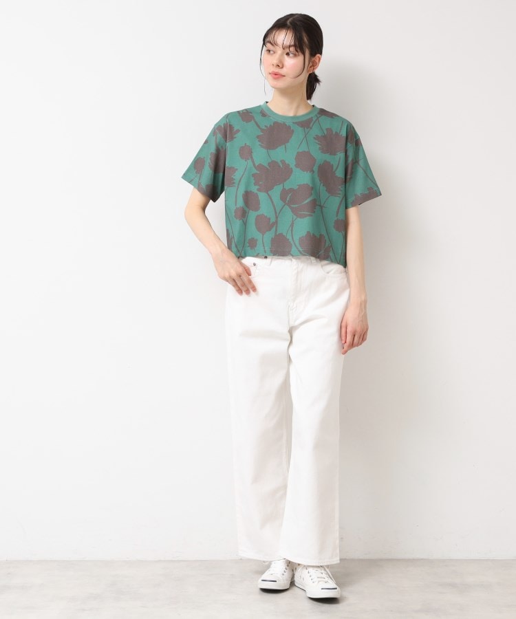デッサン(レディース)(Dessin(Ladies))の【リンクコーデ・洗える】フラワープリントTシャツ7