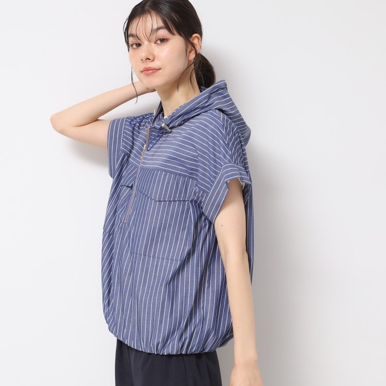 デッサン(レディース)(Dessin(Ladies))の【洗える】ハーフジップフーディーシャツ シャツ・ブラウス