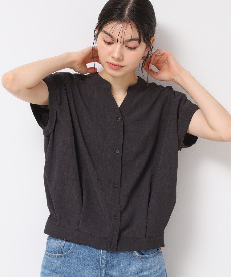 デッサン(レディース)(Dessin(Ladies))の【洗える】フレンチスリーブスキッパーシャツ（XS～L）1