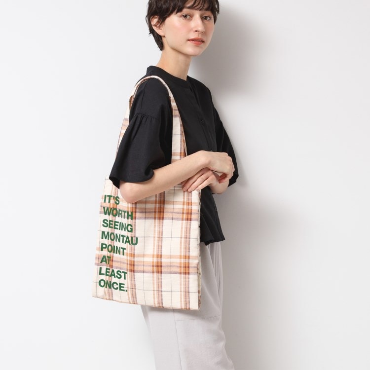 デッサン(レディース)(Dessin(Ladies))の【A4収納可・軽量】チェックトート トートバッグ