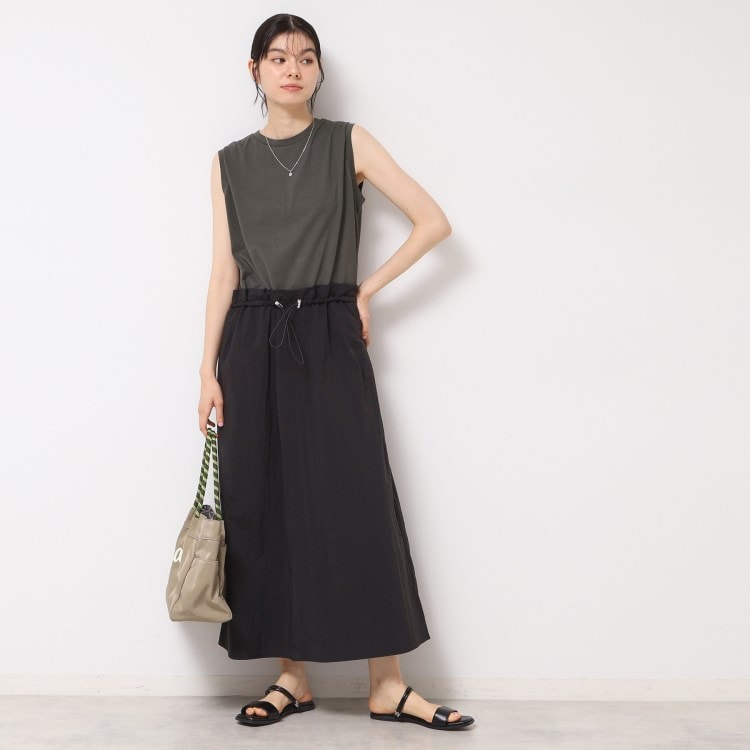 デッサン(レディース)(Dessin(Ladies))の【洗える】ドロスト付きドッキングワンピース マキシ・ロングワンピース