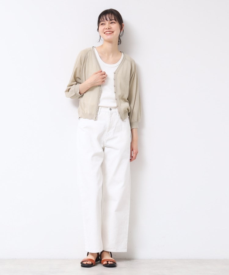 デッサン(レディース)(Dessin(Ladies))の【洗える】シアーVネックカーディガン7
