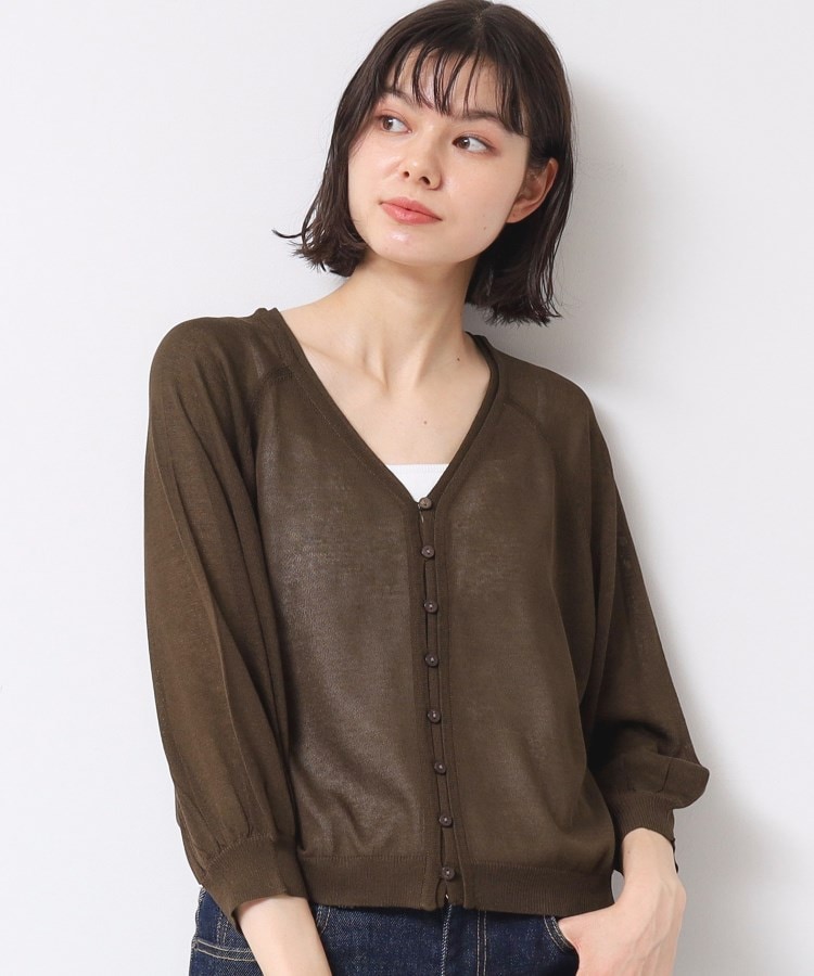 デッサン(レディース)(Dessin(Ladies))の【洗える】シアーVネックカーディガン9