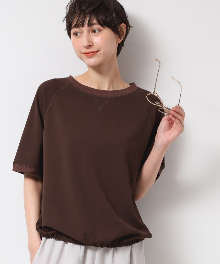 デッサン(レディース)(Dessin(Ladies))の【洗える】カットジョーゼットリラクシーブラウス ブラウン(043)