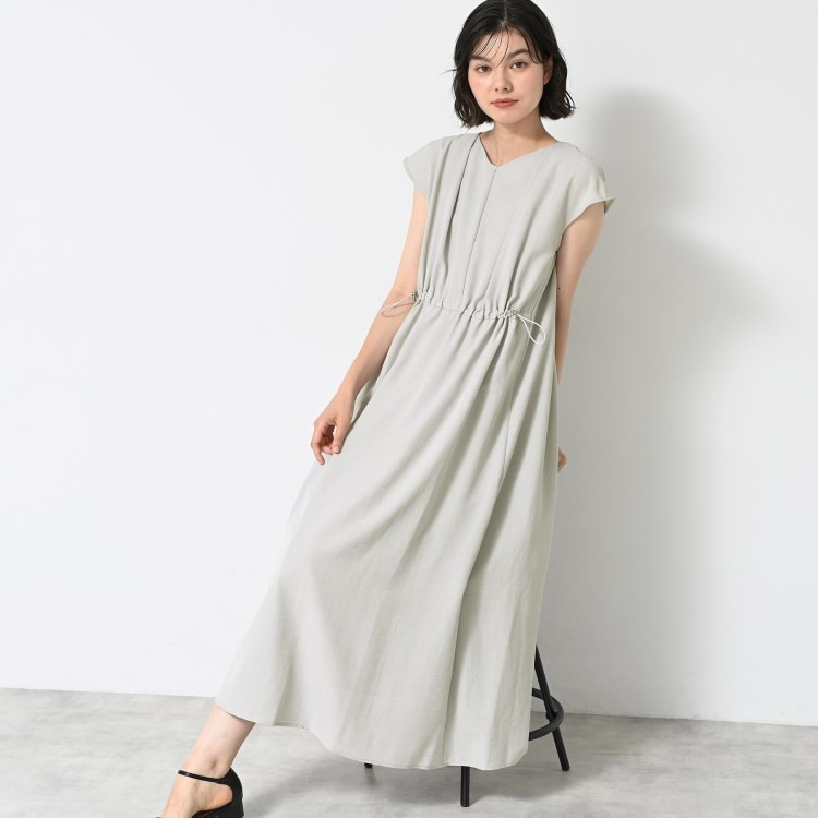 デッサン(レディース)(Dessin(Ladies))の【洗える】ウエストドロストリングワンピース マキシ・ロングワンピース