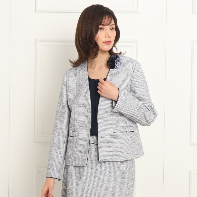 デッサン(レディース)(Dessin(Ladies))の【セットアップ可能】Vネックジャケット＜S～L＞ ジャケット(単品)