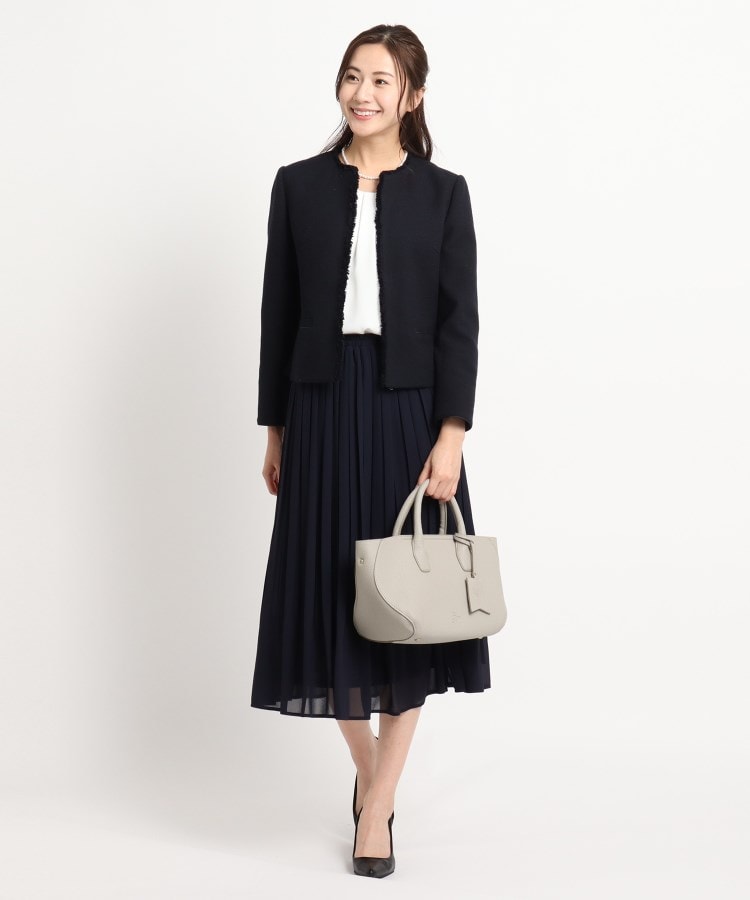 セレモニー/入卒】ツィード クルーネック ジャケット<S~L セレモニー/入卒】ツィード クルーネック ジャケット<S~L